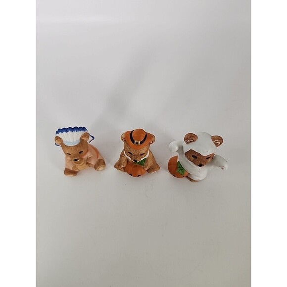 Vintage Homco Teddy Bear Fall Holiday Halloween Thanksgiving 5311 & 5312 - Picture 2 of 16